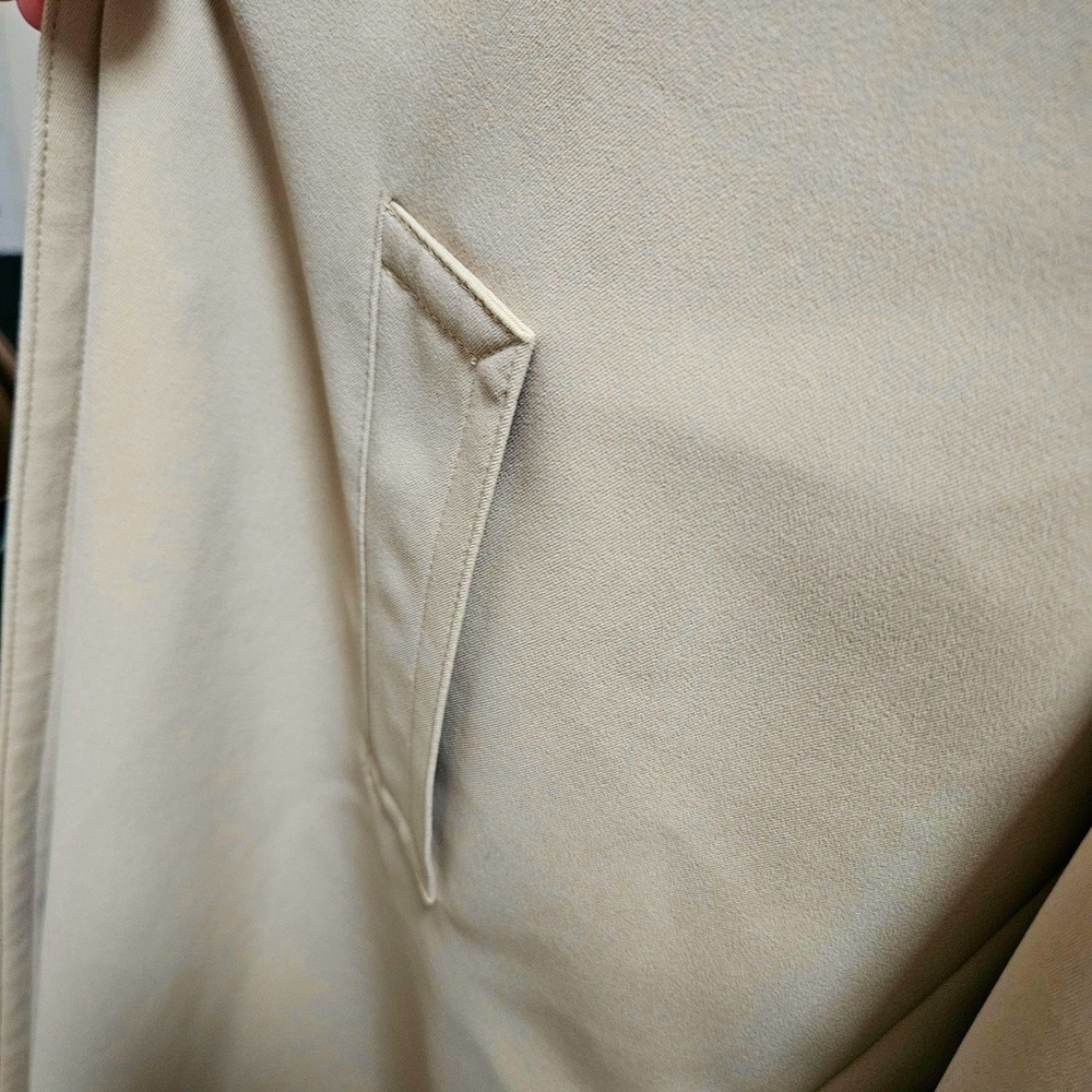 Gallery Women's Beige Hooded Long Trench Coat Double Breasted Size 14 - Picture 3 of 9